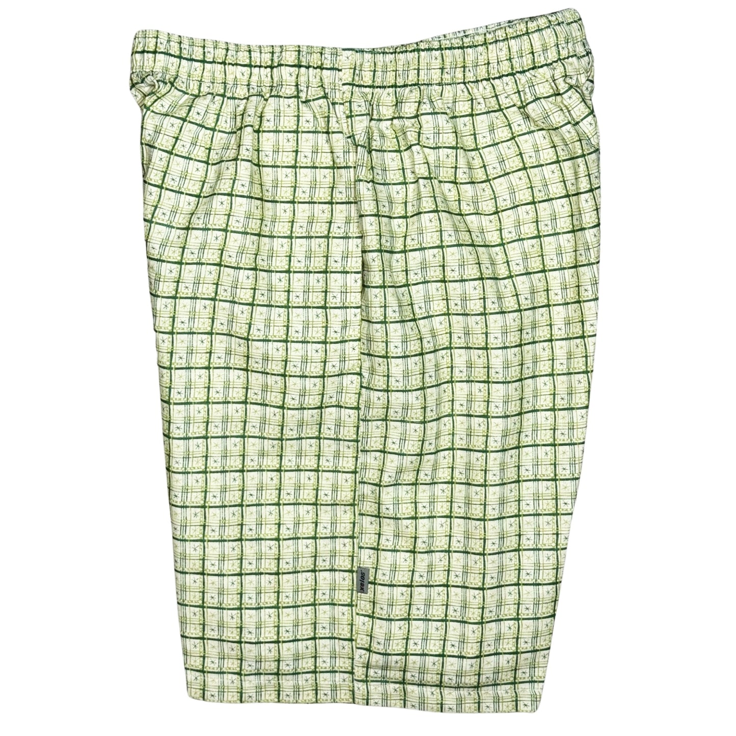 Jetson Plaid WITH Mesh Brief | 100% Natural Cotton | M's ELASTIC Waist Swim Trunks | 3 Lengths