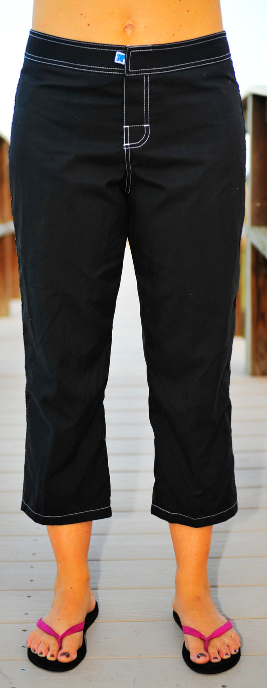 Board/Swim Capris | Regular Rise | NON-Elastic Waist | 23" Inseam