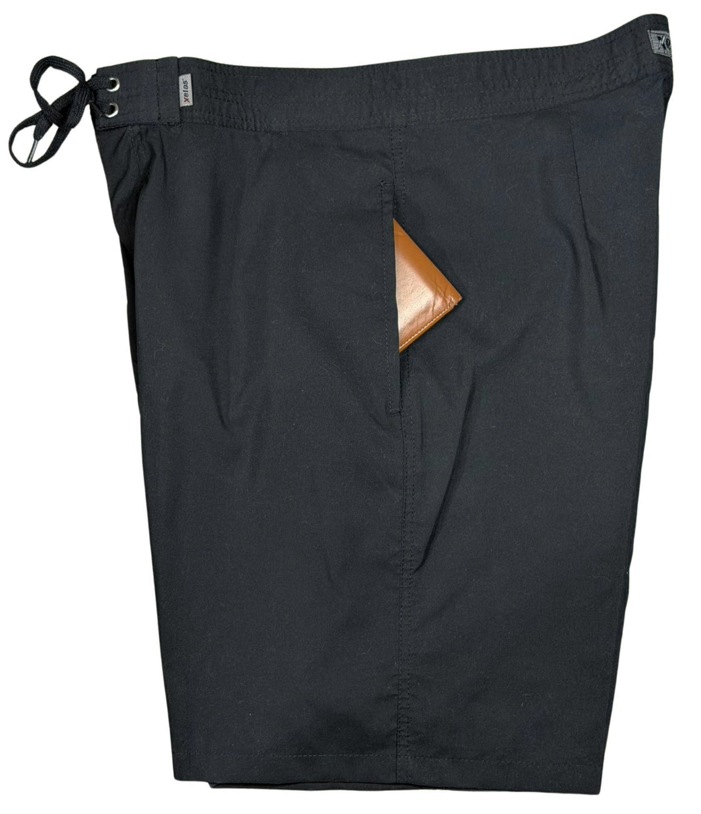 Side Pockets Solids | Quick-Dry Microfiber | M's NON-Elastic Waist Board Shorts | 3 Lengths