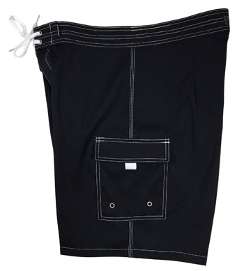 Double Cargo Solids | Quick-Dry Microfiber | M's NON-Elastic Waist Board Shorts | 3 Lengths