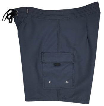 Manoa Solids | 100% Natural Cotton | M's NON-Elastic Waist Board Shorts | 3 Lengths | 6 Coastal Colors