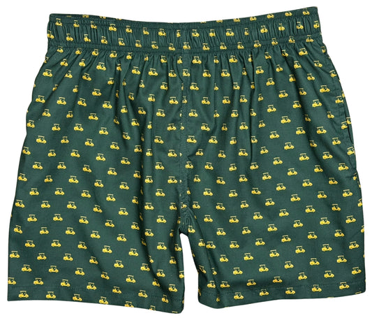Cart Path Classic UNLINED | 100% Natural Cotton | M's ELASTIC Waist Swim Trunks | 3 Lengths